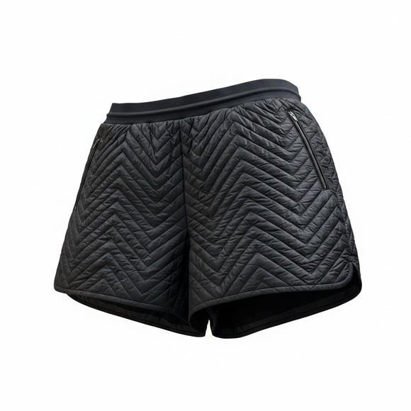 Athleta Pants - Athleta Apres Ski Short Womens 16 Black Quilted Puffer Insulated Chevron 467120
